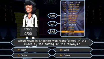 Who Wants to Be a Millionaire - Party Edition (EU) screen shot game playing